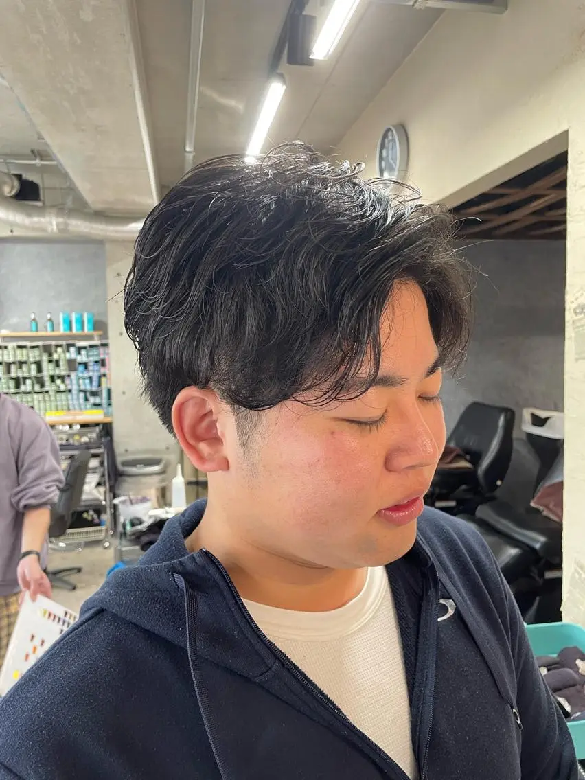 ショート パーマ メンズ カット パーマ トリートメント メンズ韓国ヘア👹 KAJIのヘアスタイル