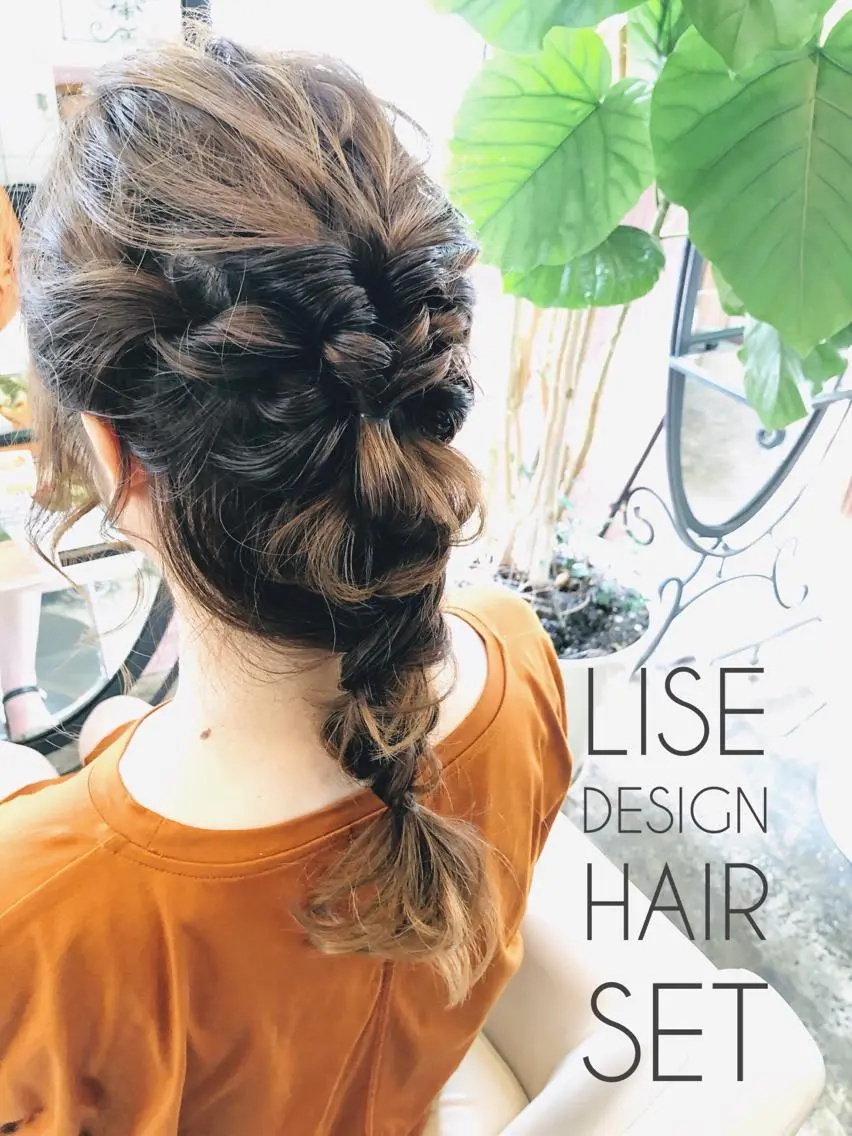 セミロング カラー パーマ ヘアアレンジ ヘアセット 表参道Lise おおいしおりのその他イメージ