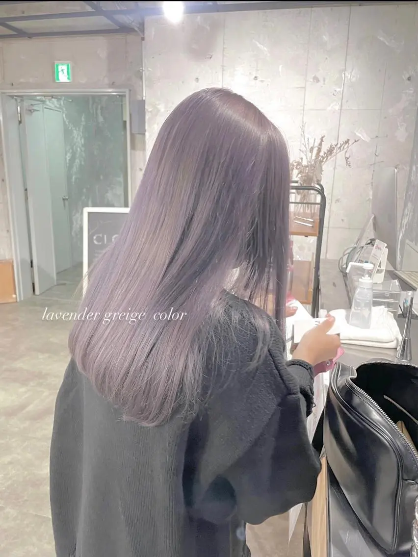 ロング カラー パーマ ヘアアレンジ メンズ キッズ ネイル マツエク・マツパ アイブロウ メンズハイトーン ハイトーンカラー 透明感カラー・レイヤ ー🎀amika🎀のヘアスタイル