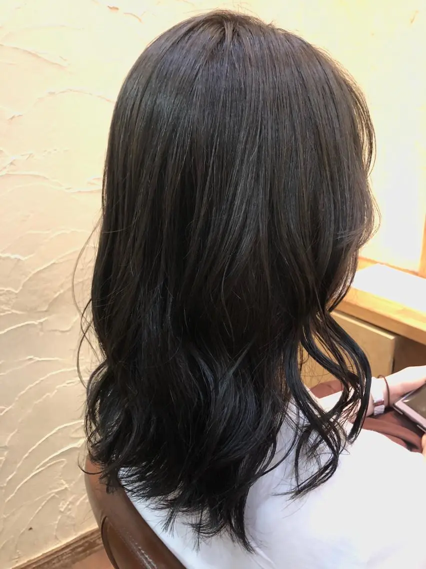 ロング カラー アディクシーカラー アクアカラー アッシュ 透明感カラー ミント ✨🌿大人可愛い愛さ れhair🌿✨松本のヘアスタイル