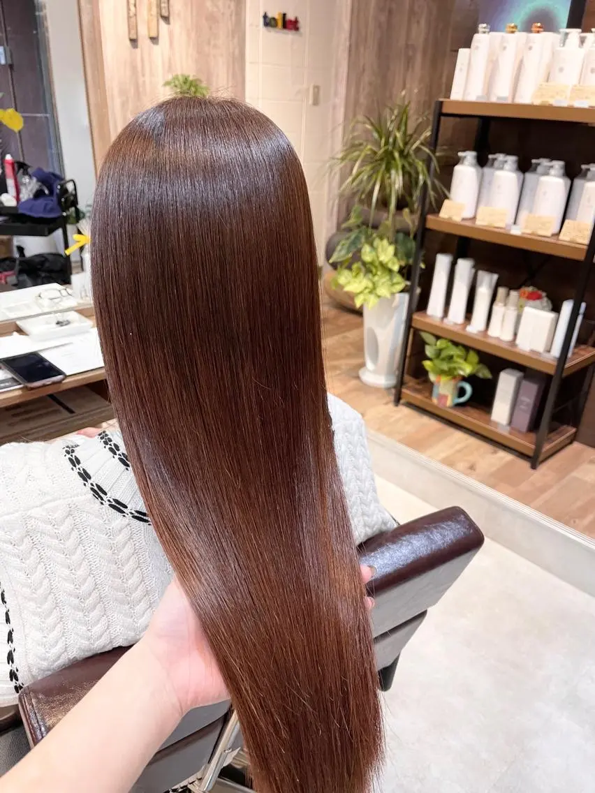 ロング カラー 髪質改善で 憧れの潤艶美髪にのヘアスタイル