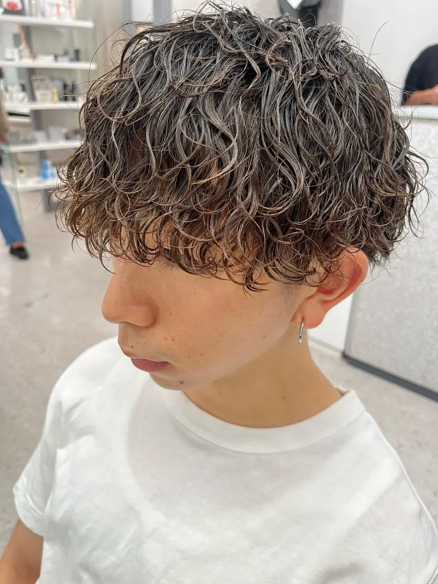 パーマ メンズ カット パーマ 🍐シャドウパーマ メンズ特化/守岡🍐のヘアスタイル