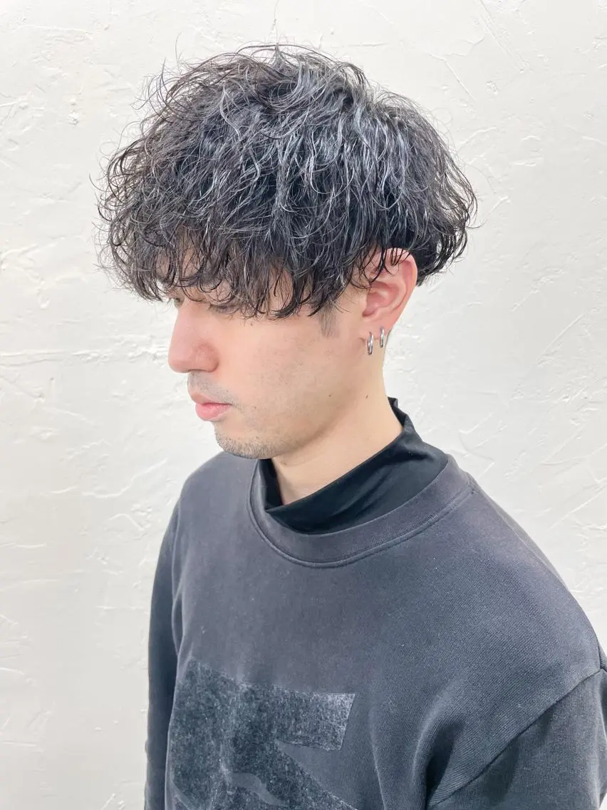 ショート パーマ メンズ カット パーマ メンズパーマ メンズ特化ryoのヘアスタイル