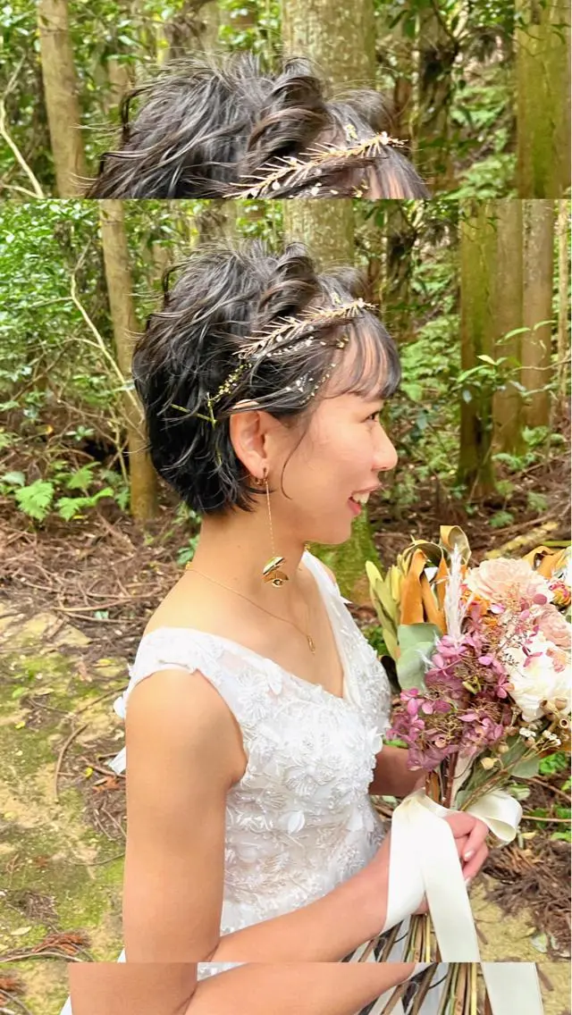 ショート ヘアアレンジ HIROKO / 透明感暖色カラー🎀のヘアスタイル