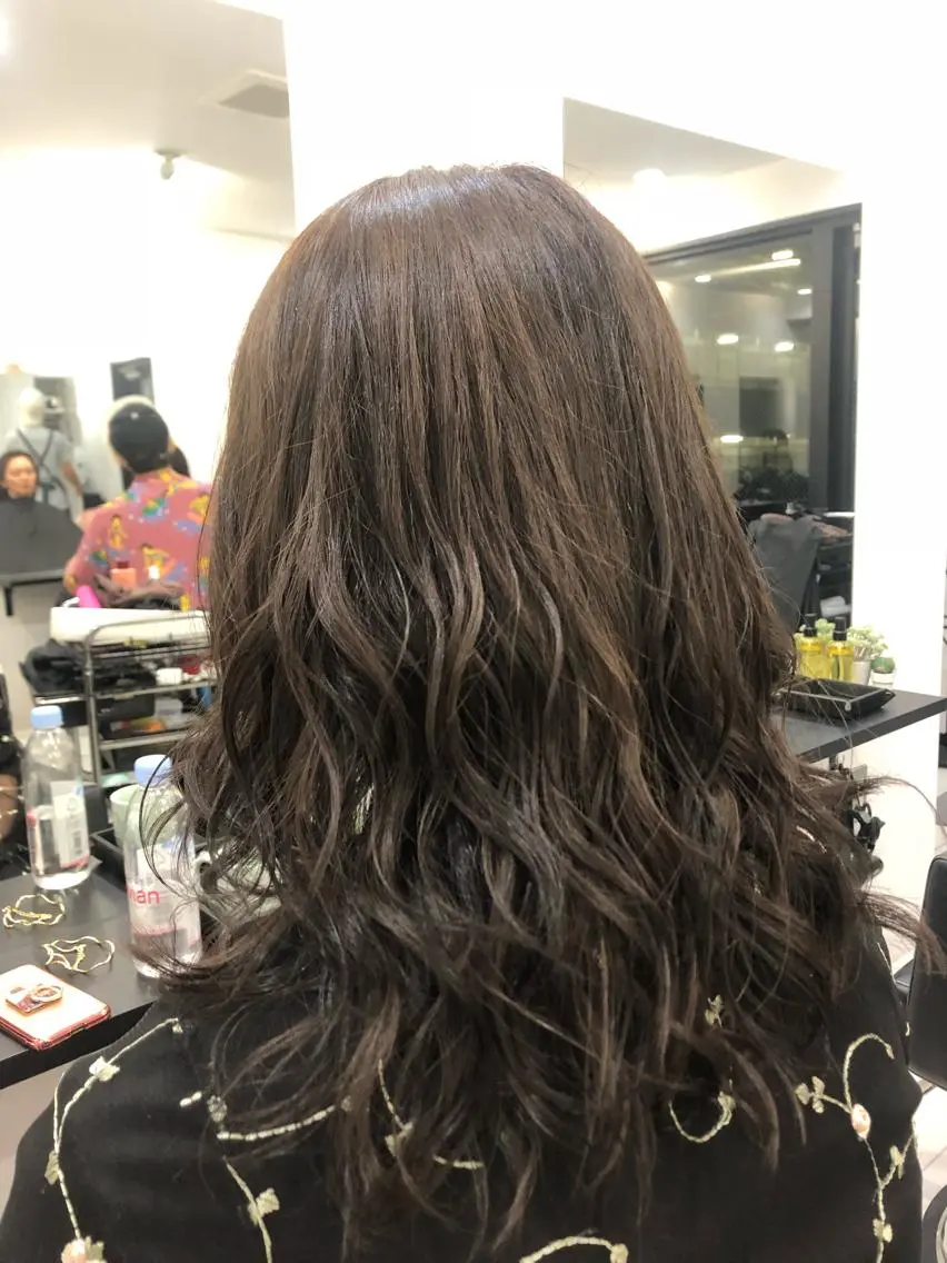 セミロング ヘアカラー トリートメント 縮毛矯正の達人 ☆ 松本のヘアスタイル