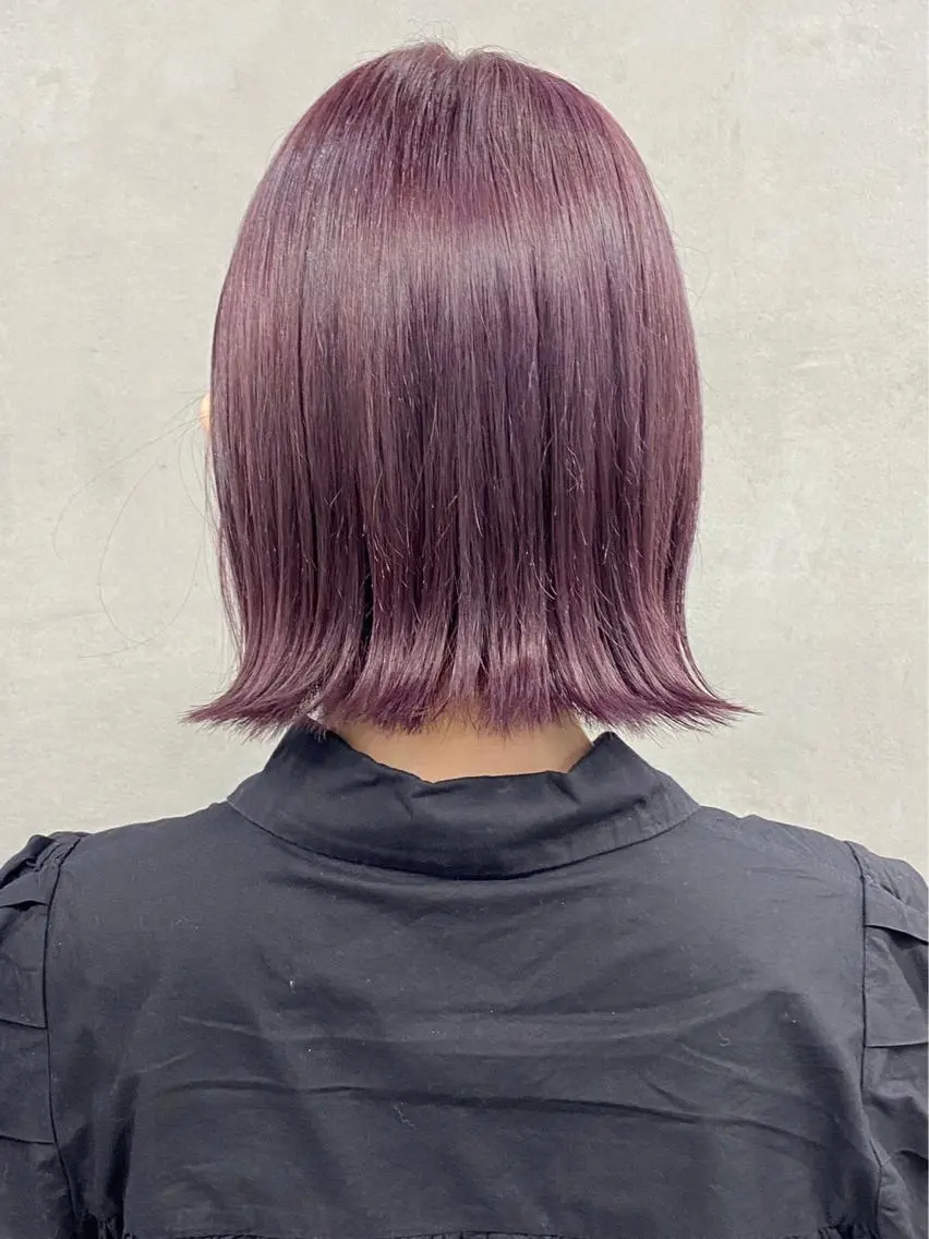 ミディアム カラー ボブ 🧸艶々韓国ヘア 🧁mizunaのヘアスタイル