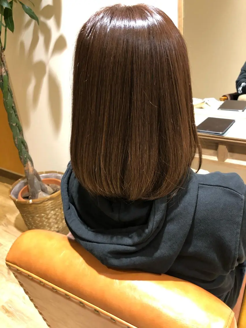 ミディアム カラー バイオレットカラー 田中 美沙希のヘアスタイル