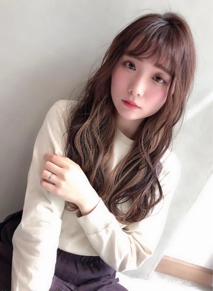 セミロング カット ヘアカラー トリートメント 松本 誠也のヘアスタイル