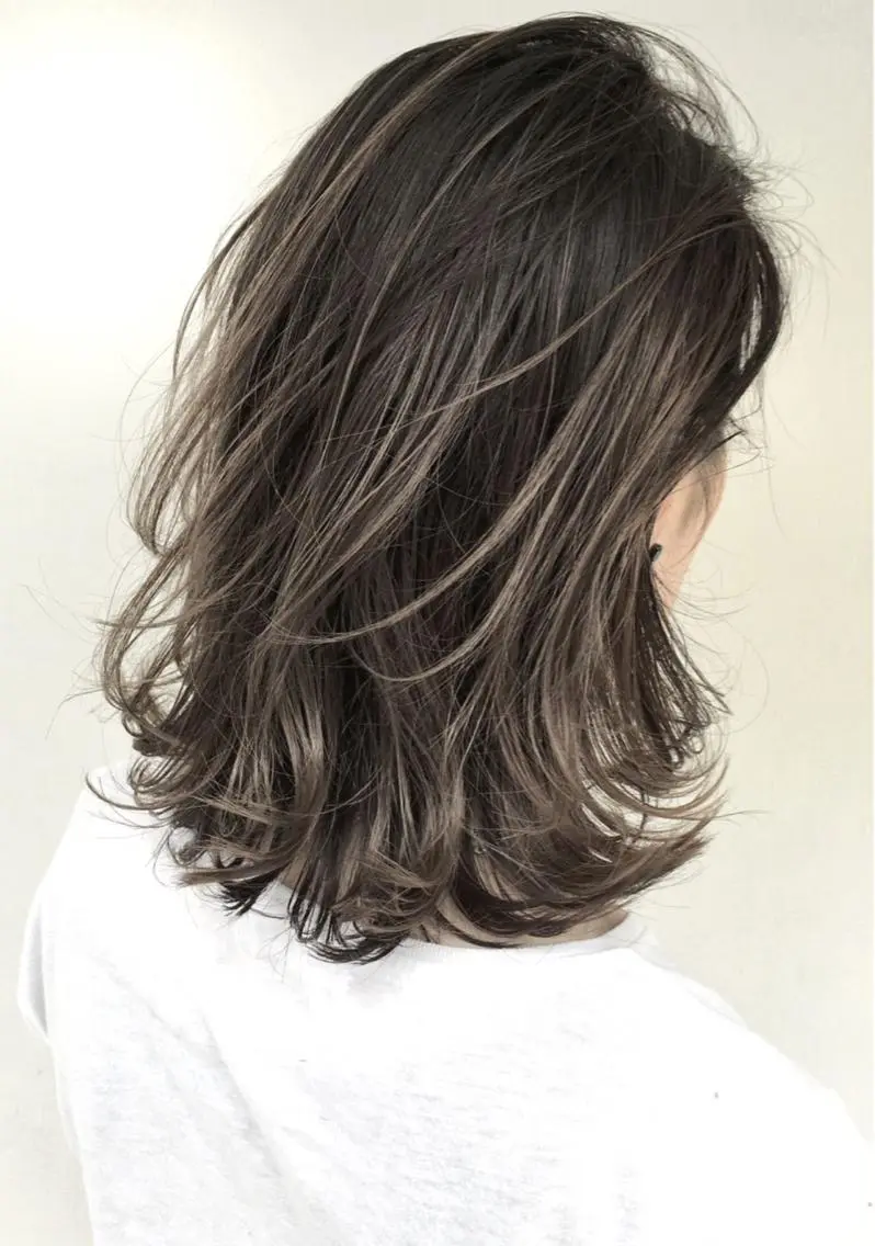 ミディアム カット ヘアカラー トリートメント 💗大人艶×髪質改善 カラー💗AYAKIのヘアスタイル
