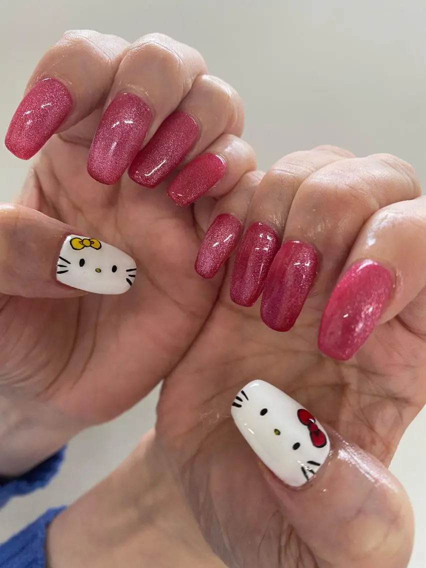 ロング カラー ネイル Nailsalon Calmeのネイルデザイン