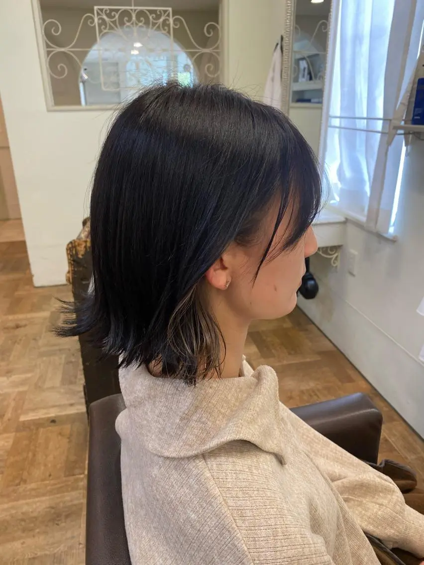 ミディアム カラー カット ヘアカラー 【nui 茨木】 原田美紅のヘアスタイル