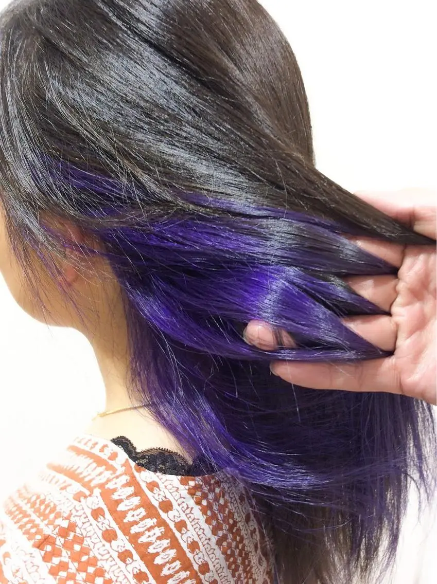 カラー ブルーカラー ブルーラベンダー ラベンダーカラー 稲田 全将のヘアスタイル