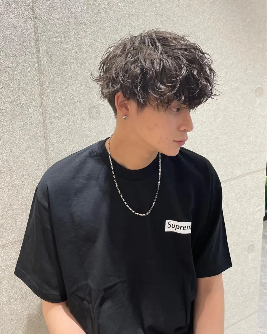 ショート パーマ ヘアアレンジ メンズ マッシュ メンズパーマ スパイラルパーマ カット トリートメント ヘアセット 【メンズヘアの匠】 タニ　心斎橋　アメ村のヘアスタイル