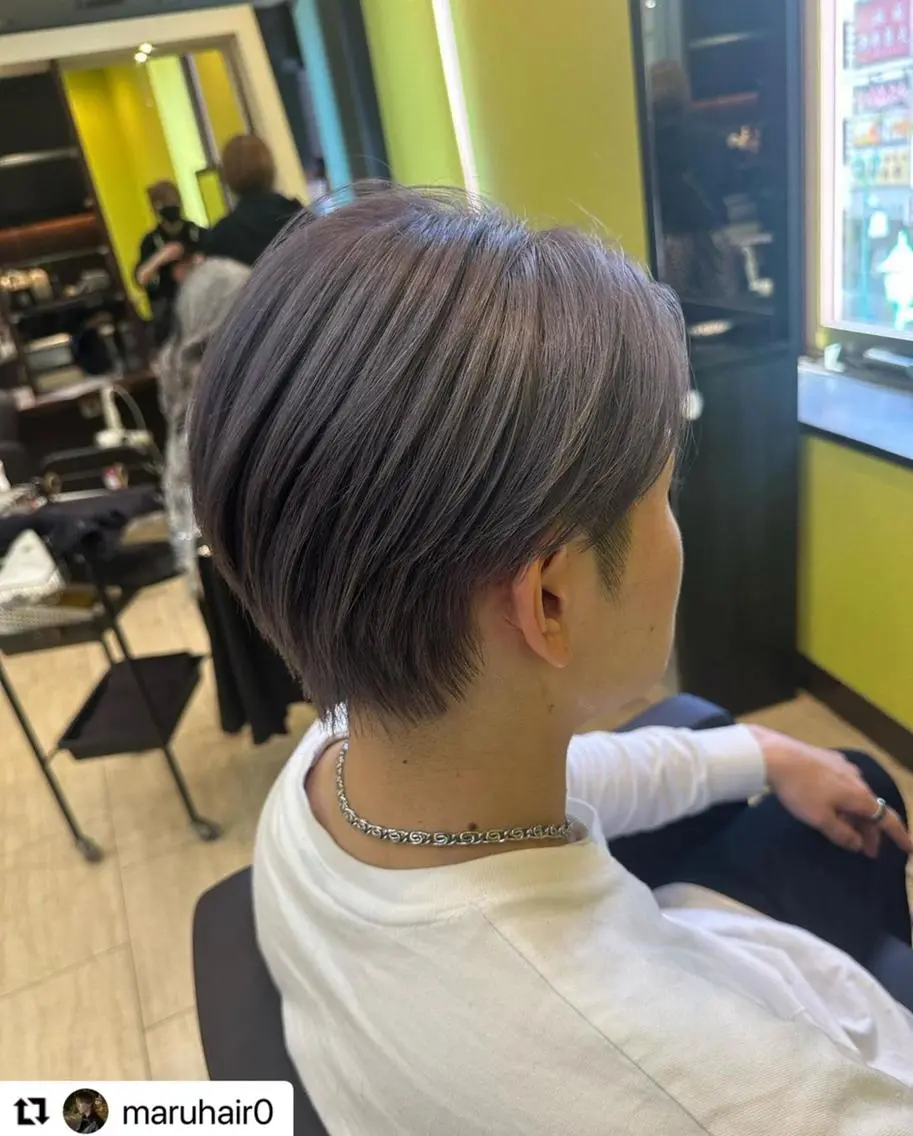 ショート カラー パーマ メンズ メンズバレイヤージュ メンズブリーチ メンズハイライト メンズハイトーン メンズインナーカラー 🩷Eny terrace🩷のヘアスタイル