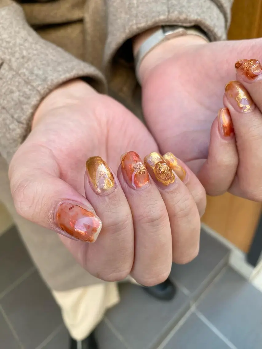 ネイル ハンドネイル 草加ニュアンスネイル 🌚hersのネイルデザイン