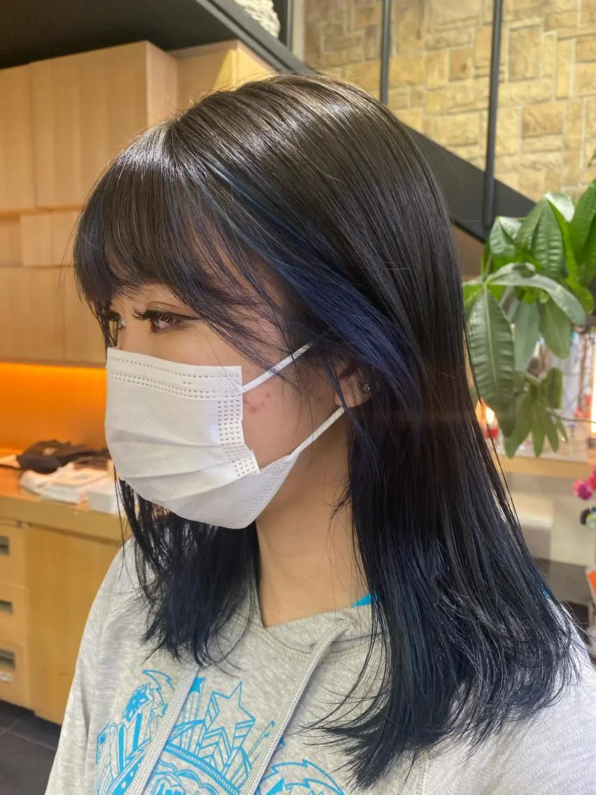 セミロング カラー ヘアアレンジ TSUNA 🌙 Lim 五反田のマツエク・マツパデザイン