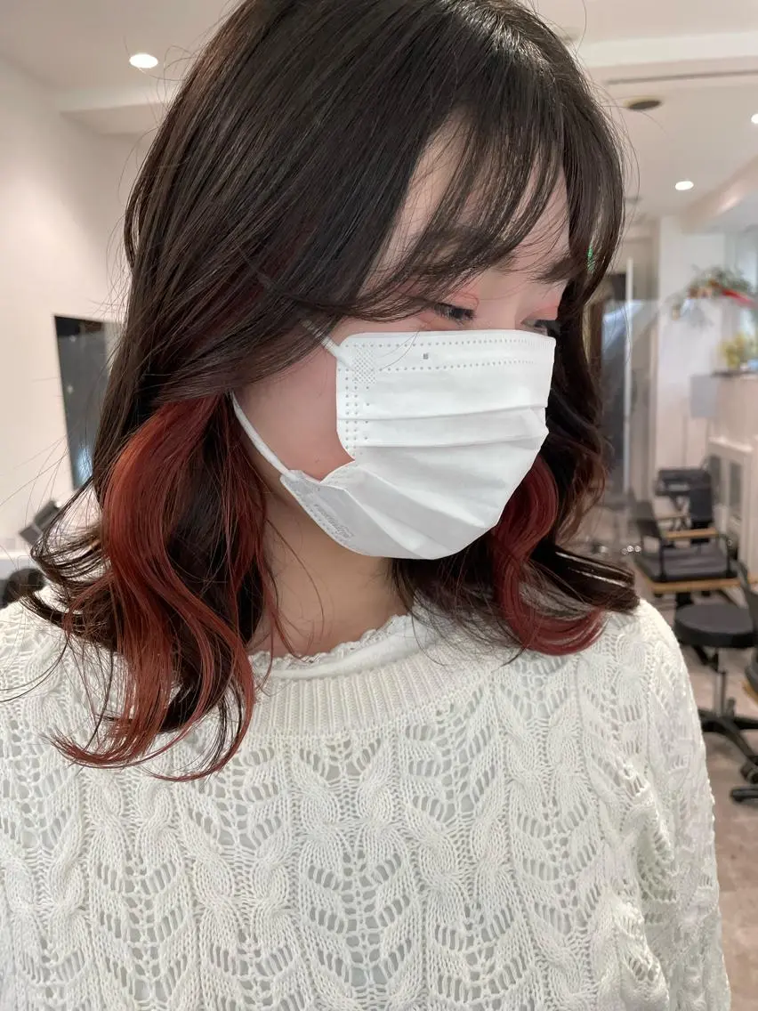 ミディアム カラー ヘアカラー 京都美容師 塩のヘアスタイル