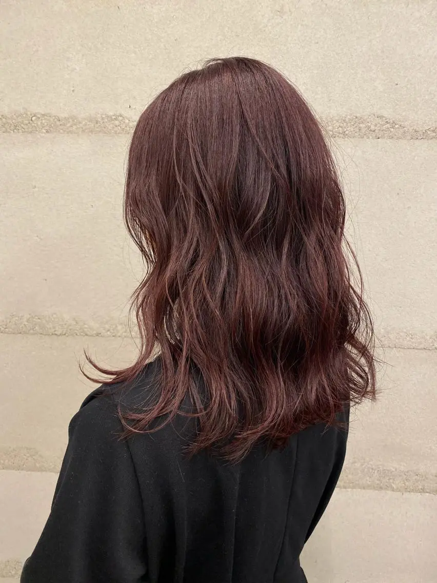 ミディアム ヘアカラー ナガイ アヤのヘアスタイル