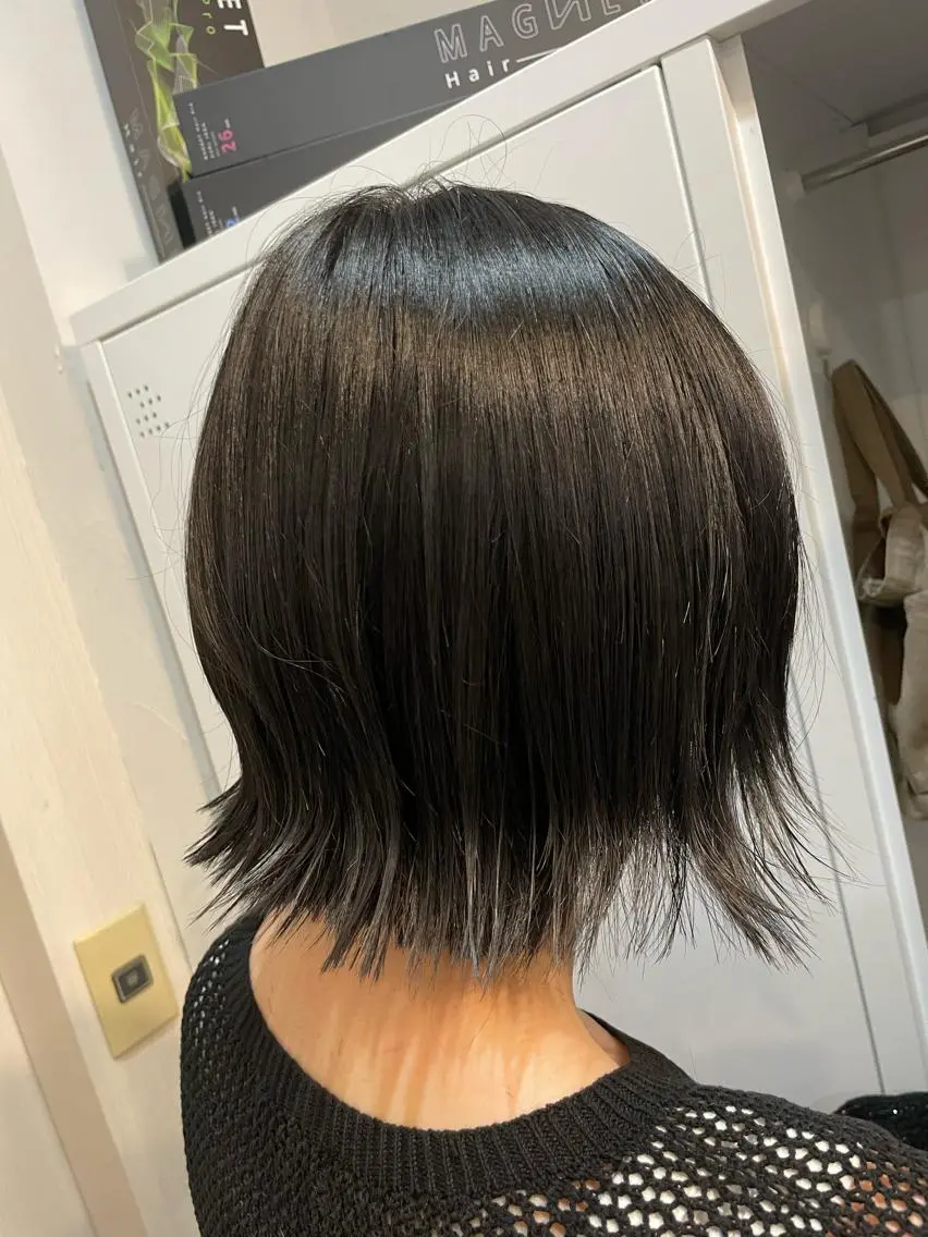 ショート ボブ 外ハネヘア 🔆髪質改善 透明感 カラー🔆佐々木貴仁のヘアスタイル