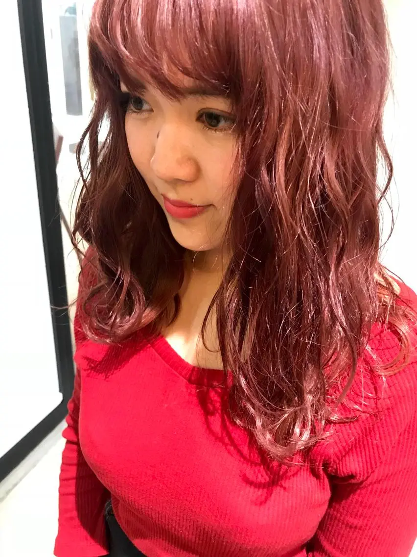 ロング カラー ベージュカラー ラベンダーカラー ラベンダーベージュ ピンクカラー 松村 崇弘のヘアスタイル