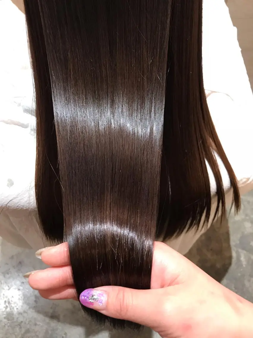 ロング カラー トリートメント 髪質改善×矯正🫧 韓国ヘアasamiのヘアスタイル