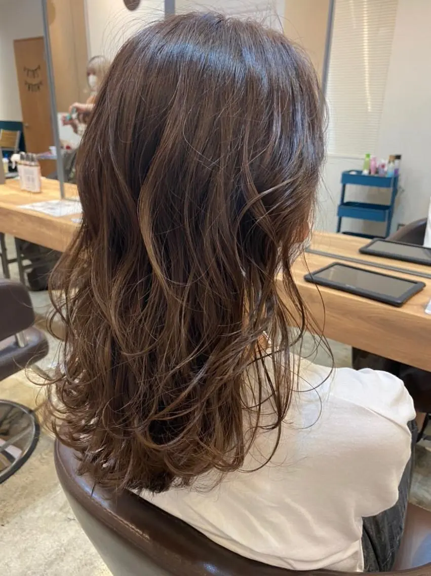 ロング ハイライト レイヤーカット fit stand /HIIRAGIのヘアスタイル