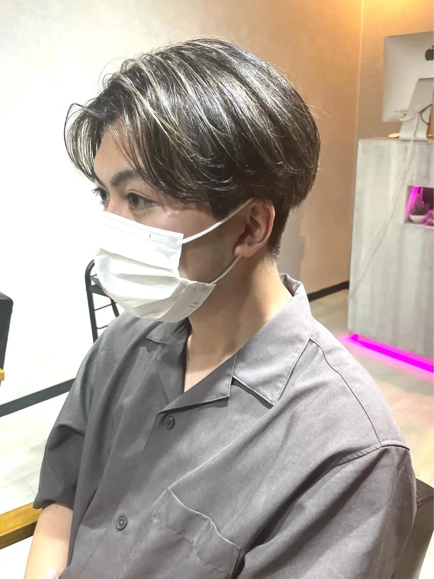 ショート カラー メンズ カット ヘアカラー 岡崎勇人/レイヤー/ 韓国/ケラチンTRのヘアスタイル