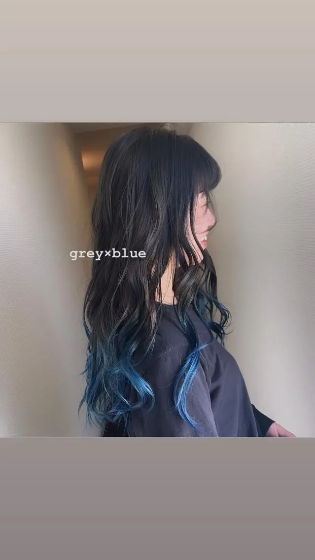 ロング カラー 韓国✖️網紅🖤 パーマYURIYAのヘアスタイル