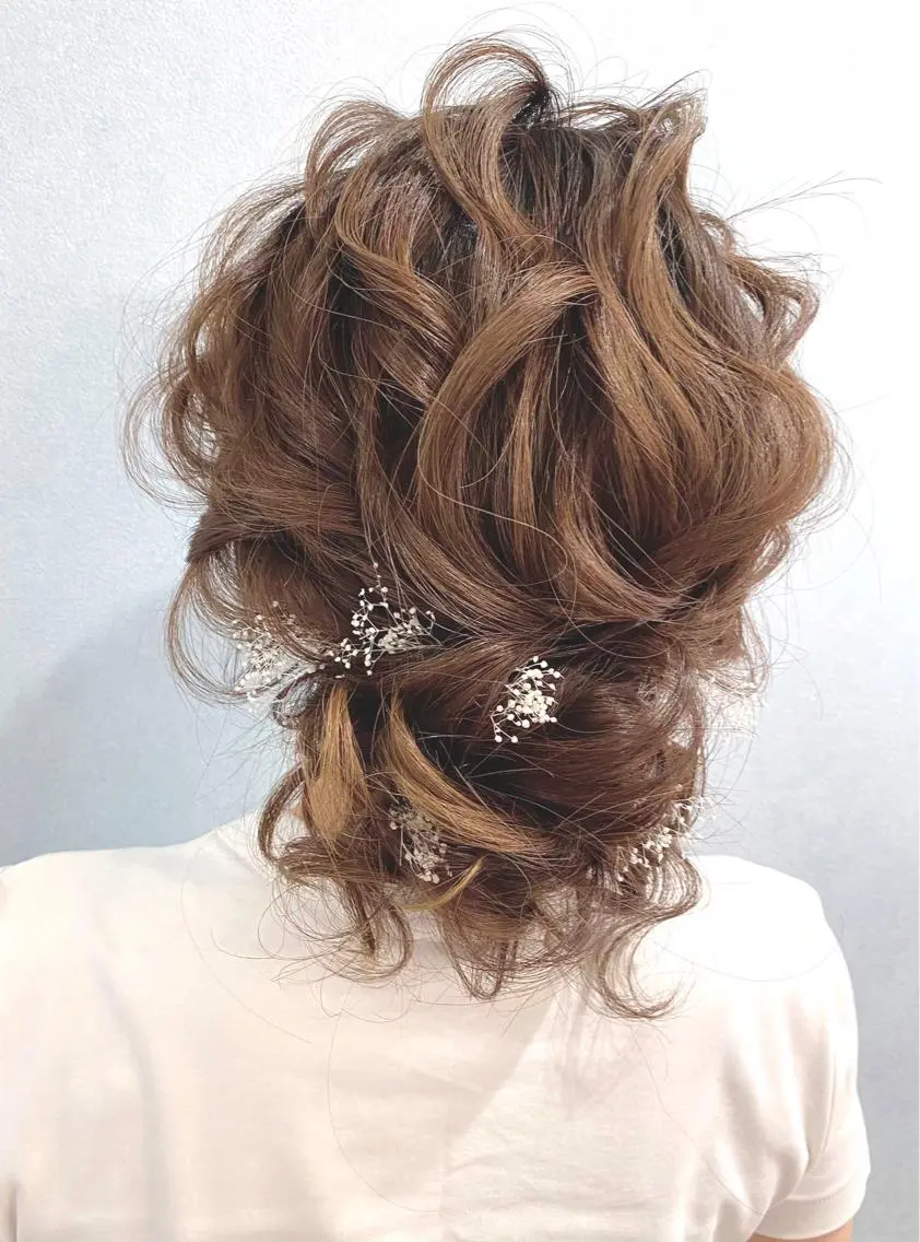 セミロング ヘアアレンジ ヘアセット 大阪/ヘアアレンジ /似合わせset💐のヘアスタイル
