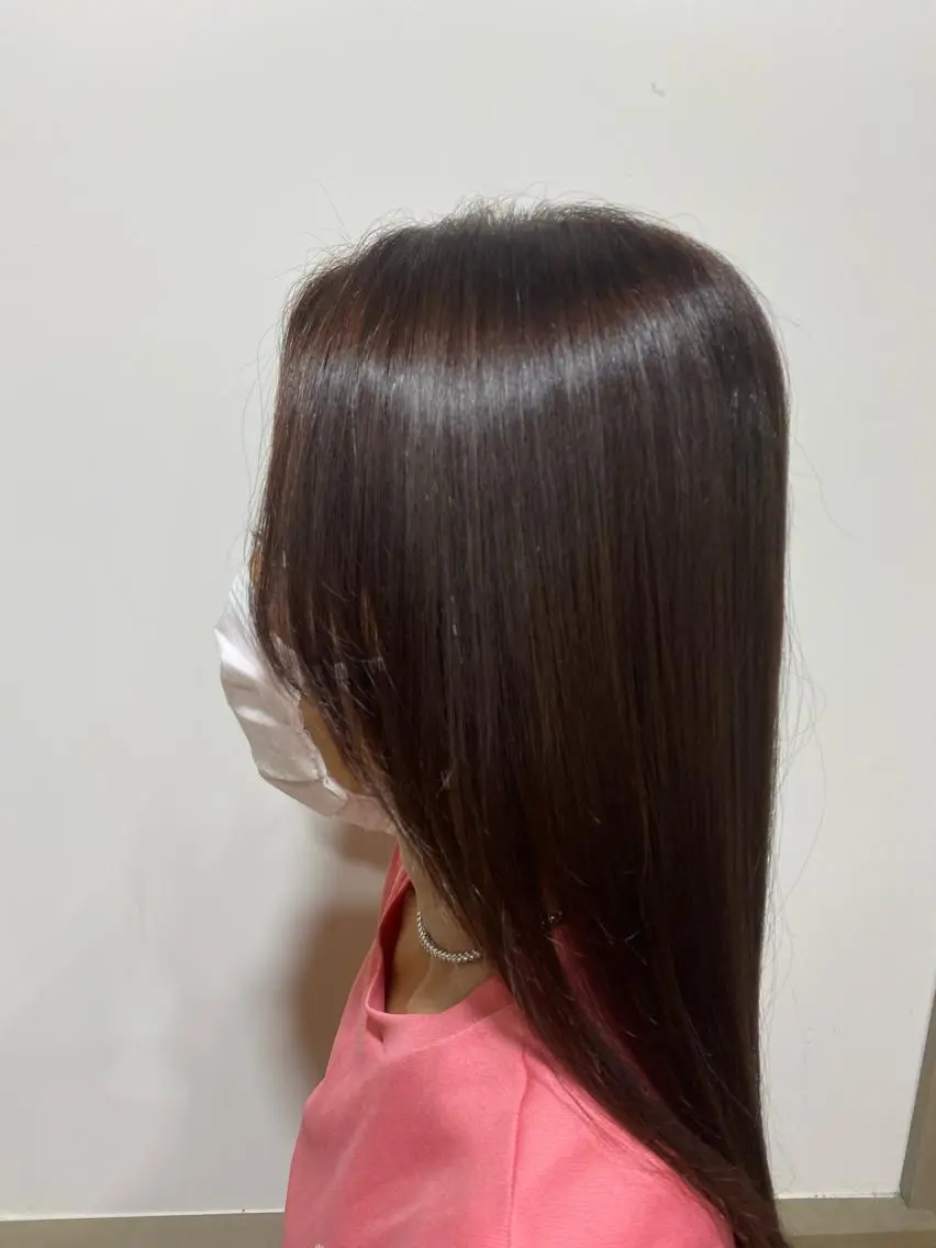 ロング カラー TJ天気予報5mm 森　瑞希のヘアスタイル