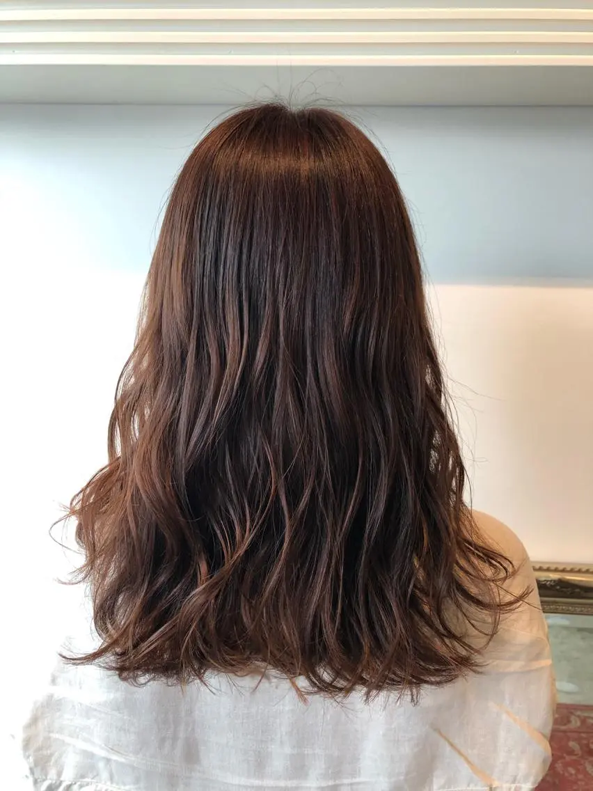 ミディアム カラー ブラウンカラー ラベンダーカラー ラベンダーブラウン 💐パーソナルカラー /市橋加菜💐のヘアスタイル