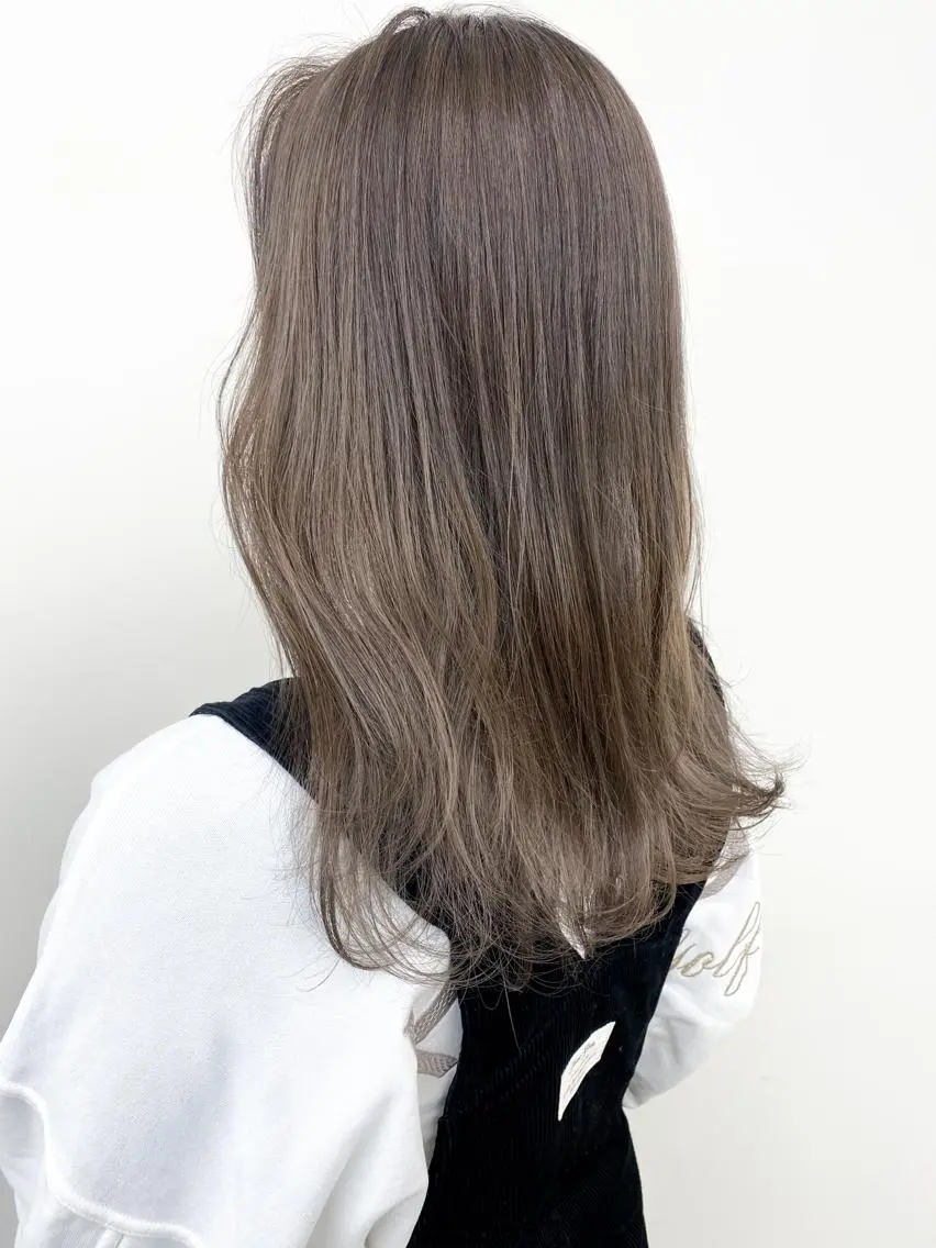 セミロング カラー ベージュカラー ハイトーンカラー カット ヘアカラー トリートメント 丹羽 隼人/髪質改善 /韓国ヘア🇰🇷のヘアスタイル