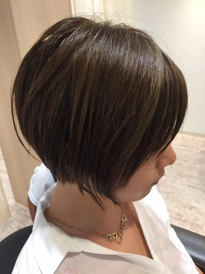 ショート カラー デザインカラー ハイライトカラー ハイトーンカラー イルミナカラー ハイライト BIANCO北堀江 AKANEのヘアスタイル