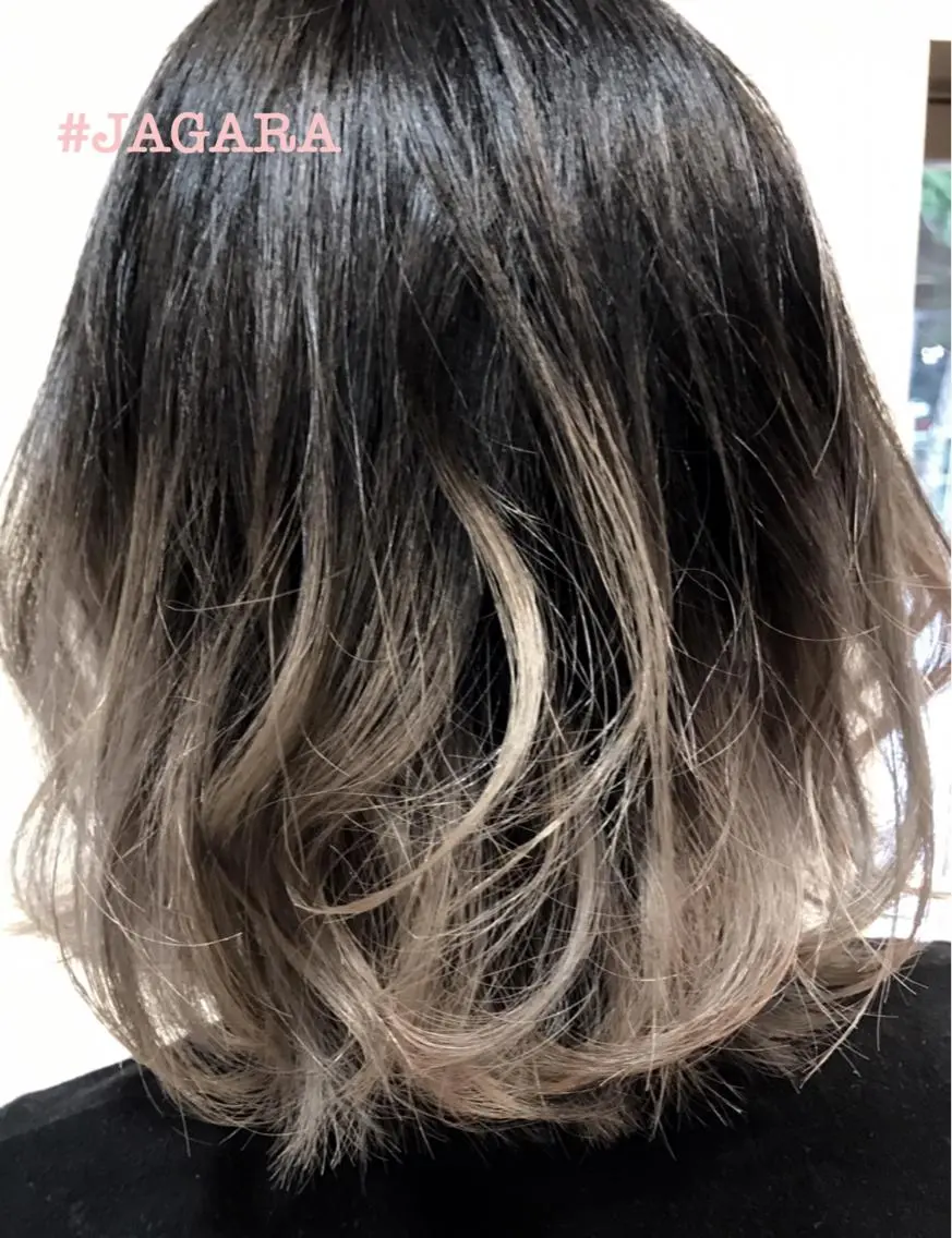 ミディアム カラー パーマ、髪質改善 川崎祐介のヘアスタイル