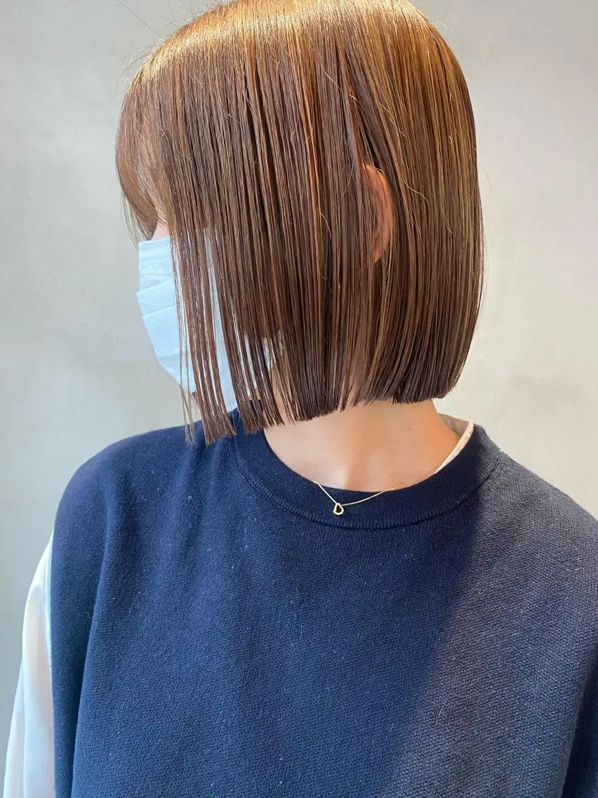 ショート カラー カット ヘアカラー トリートメント センターパート/ レイヤー/ayuのヘアスタイル