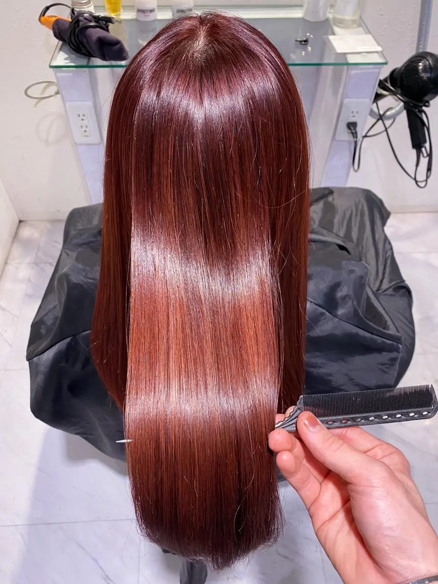 セミロング カット トリートメント ヘッドスパ 透明感♡グレージュ ♡ミルクティー♡のヘアスタイル