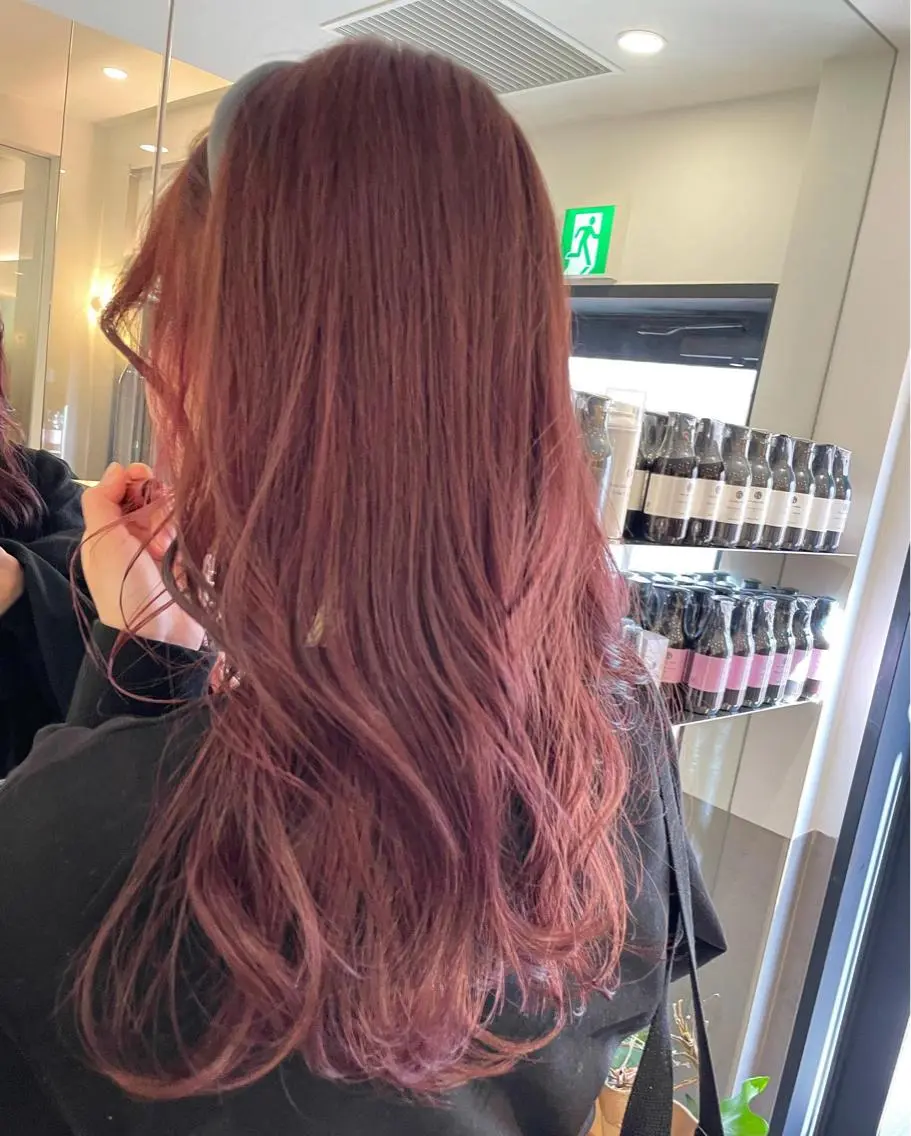 ロング カラー ヘアカラー トリートメント ヘッドスパ ヘアセット 🪞透け感&韓国ヘア 🪞honokaのヘアスタイル
