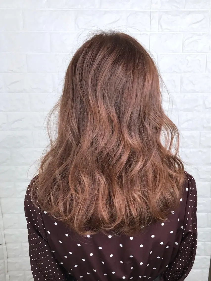 ミディアム カラー ベージュカラー ブリーチ 透明感カラー イルミナカラー ピンクカラー ヘアカラー 髪質改善縮毛矯正 美容師✂️山崎竜二のヘアスタイル