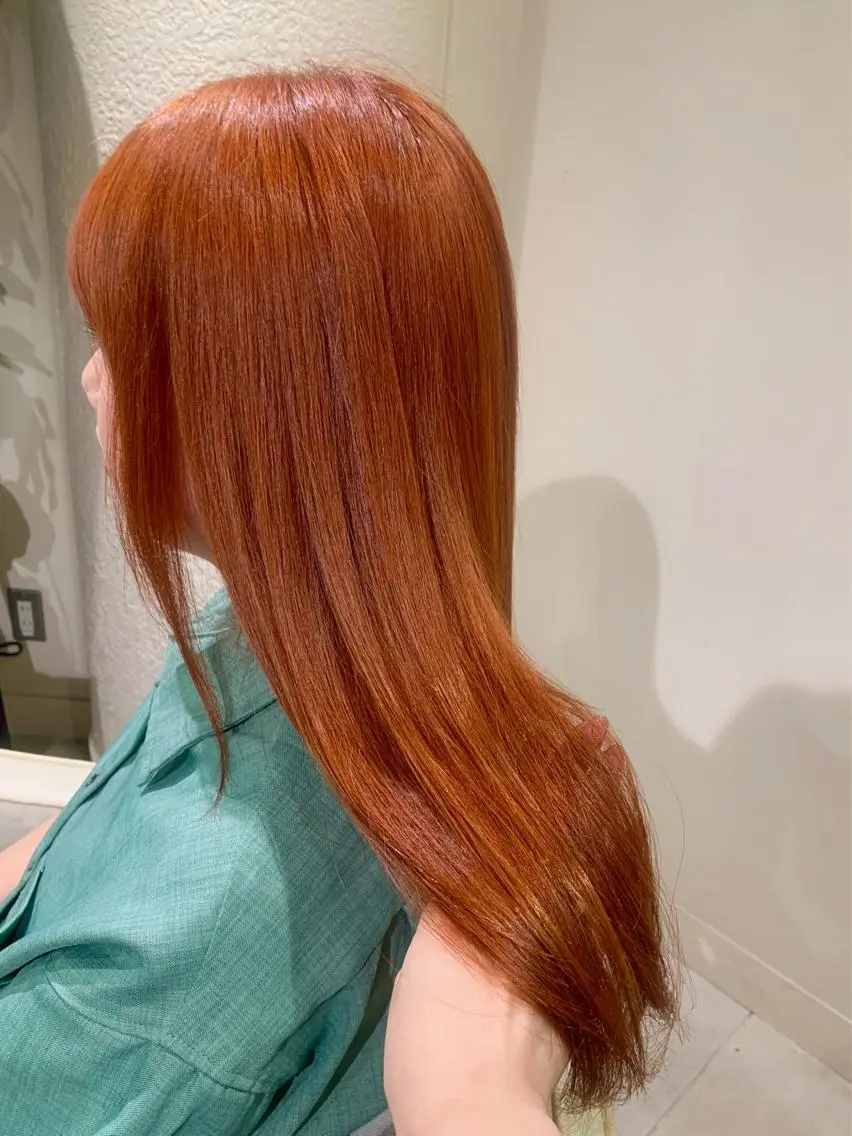 ロング カラー ブリーチ ブリーチなしカラー 韓国🎀中明度カラー リストSAKURAのヘアスタイル