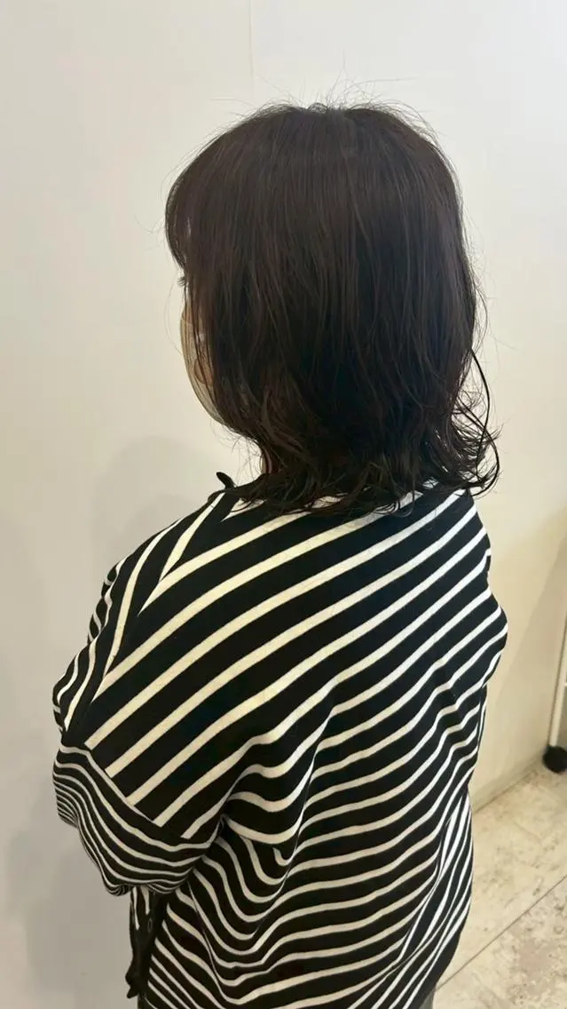 パーマ ミディアム パーマ特化✨/肥後 有紗のヘアスタイル