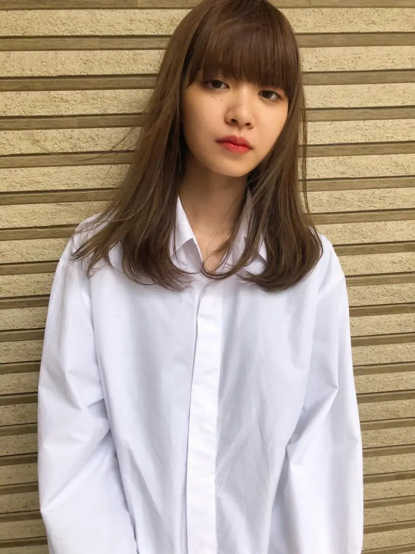 ロング カラー ベージュカラー Pia ツボイ ケイタのヘアスタイル