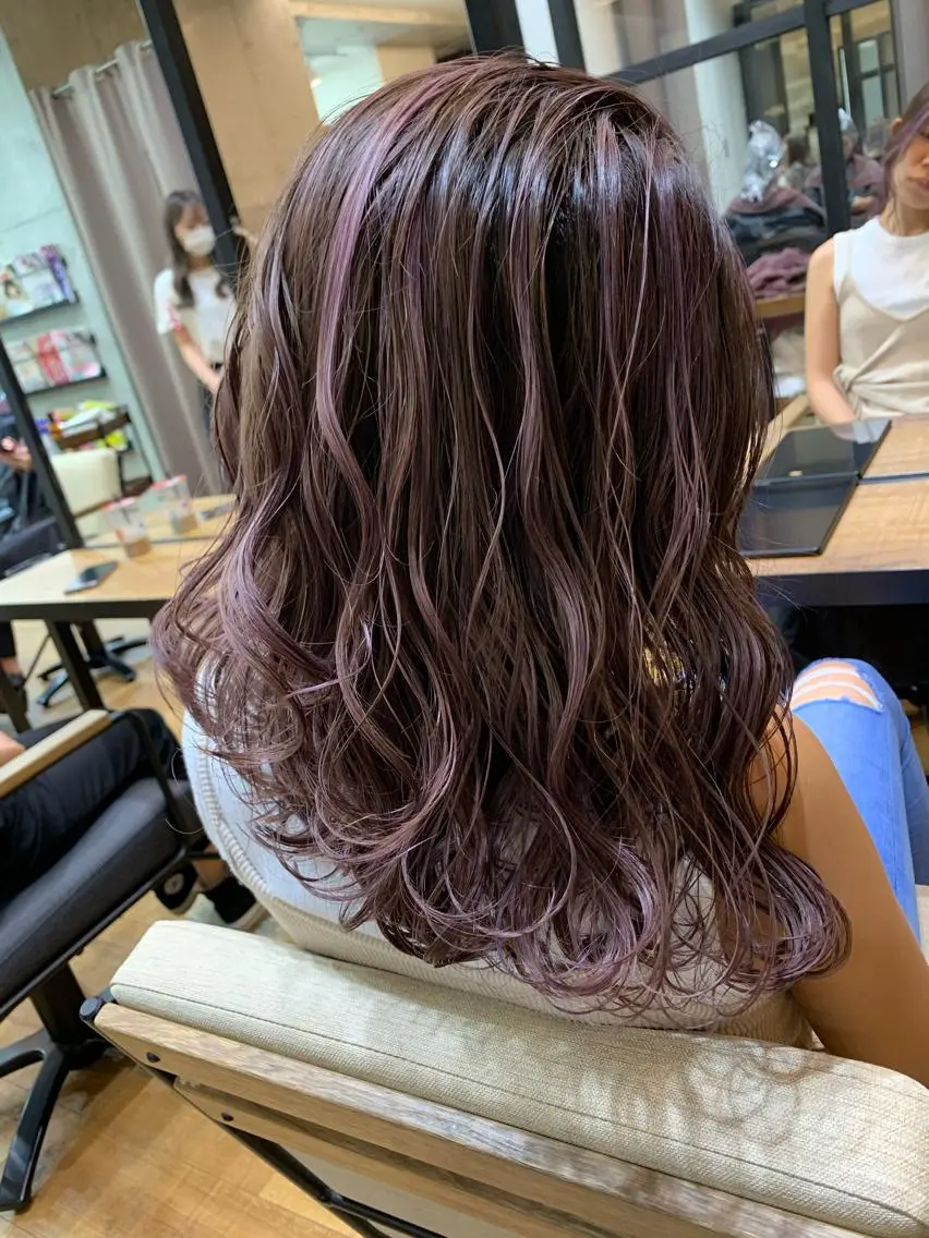 セミロング カラー 天野 開のヘアスタイル