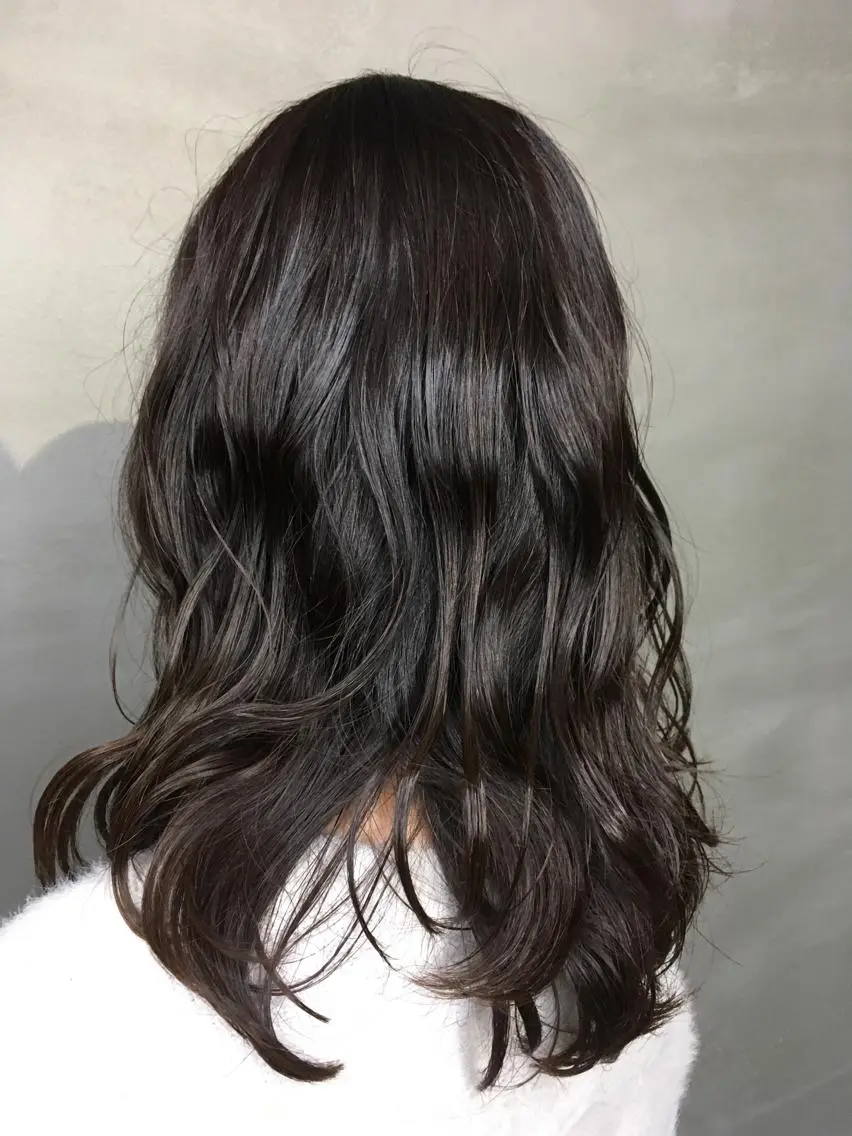 ロング カラー アッシュ 透明感カラー ディープラベンダー ラベンダーカラー ラベンダーアッシュ カット ヘアカラー くまがい みゆ【edge.】のヘアスタイル