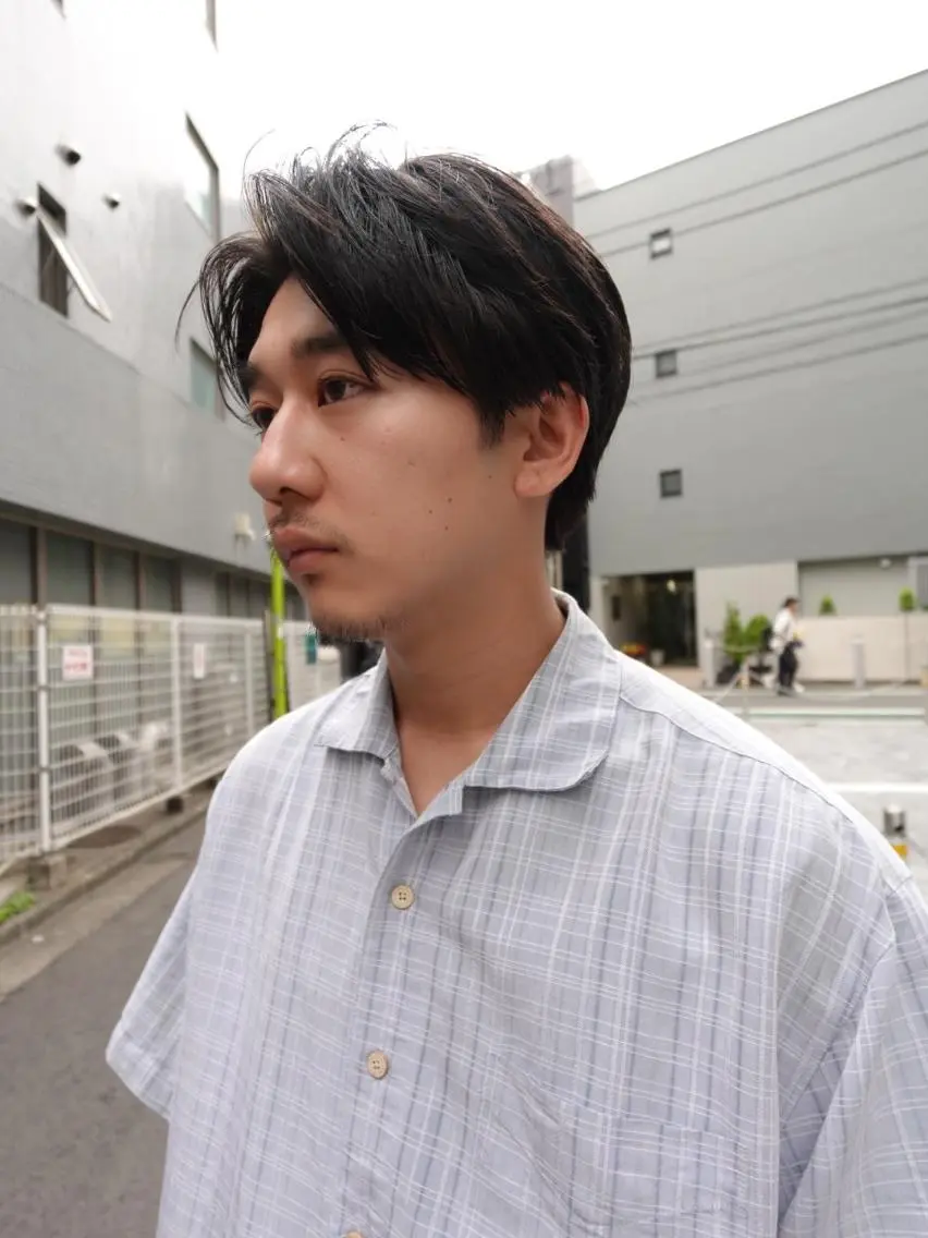 ショート パーマ メンズ ショートボブ メンズブリーチ メンズハイライト メンズインナーカラー メンズ韓国風 カット パーマ honen hairのヘアスタイル
