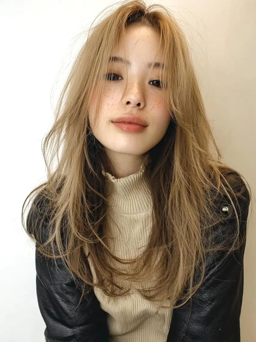ロング ヘアカラー ❄️透明感カラー❄️ メンズ✂️TOWAのヘアスタイル