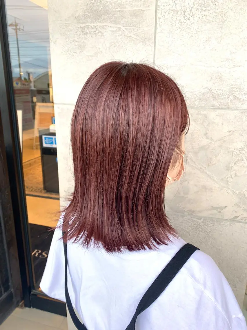 ミディアム カラー ラベンダーカラー ピンクカラー ピンクラベンダー 中村 香菜のヘアスタイル