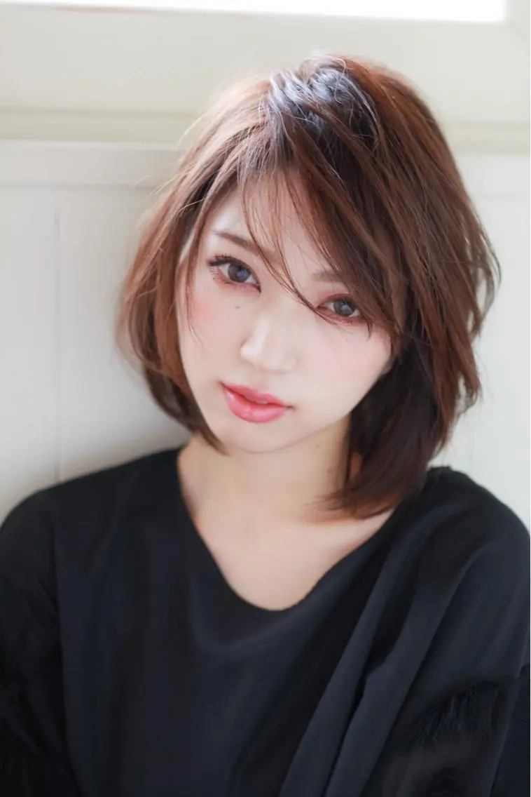 ミディアム カラー パーマ 加藤 茂之のヘアスタイル