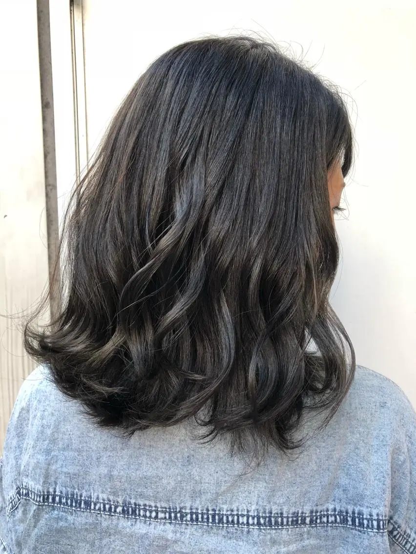ミディアム カラー アッシュ アッシュグレー アッシュグレージュ グレージュ 🎀ヘアセット/艶髪 /はやしほのか🎀のヘアスタイル