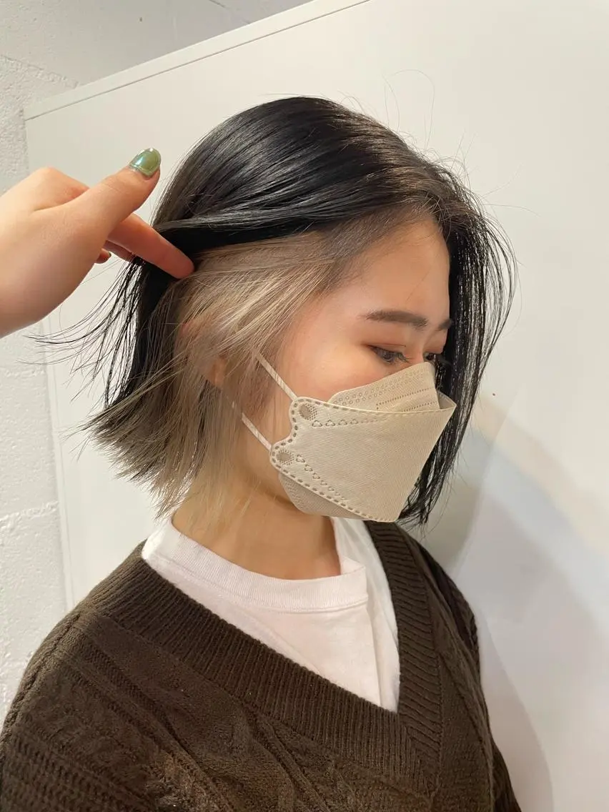 ショート カラー ヘアアレンジ ヘアカラー トリートメント 🎀レイヤー 透明感 カラーyuuri🎀のヘアスタイル