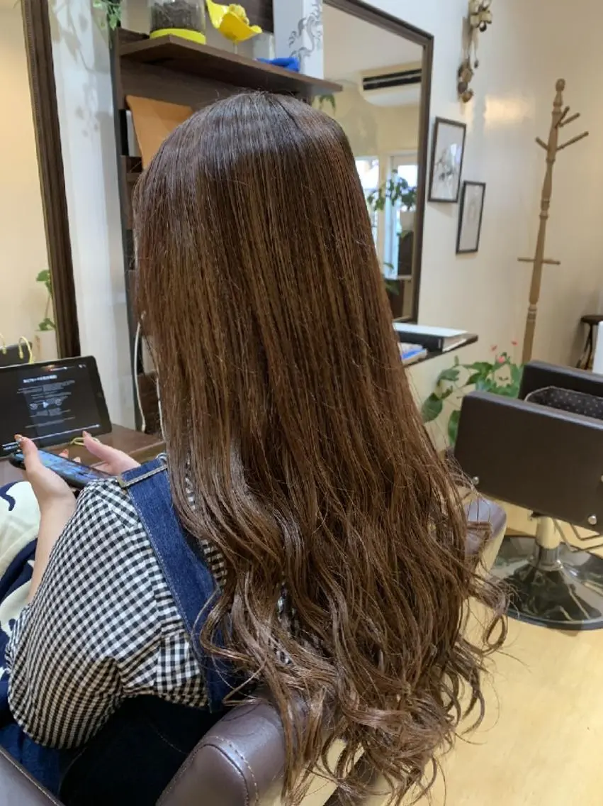 ロング カラー ベージュカラー オレンジ オレンジベージュ サトウ シューイチのヘアスタイル